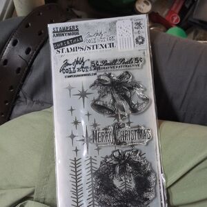 Stampers Anonymous Christmas Art Print - Black and White